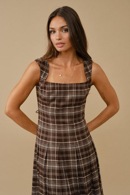 Briarwood plaid midi dress