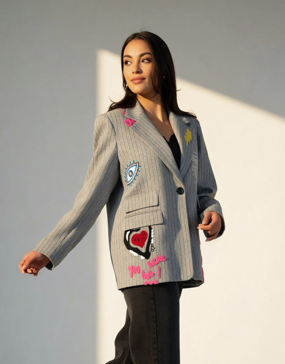 Good vibes Graffiti blazer -preorder