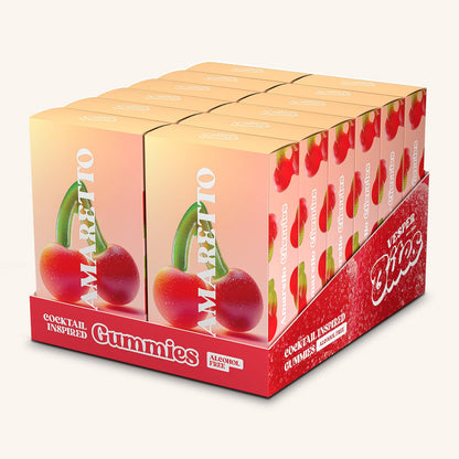 Amaretto Cherry Gummies, Chewy Candies, All natural
