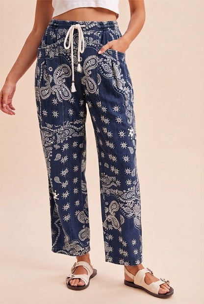 The bandana denim trousers