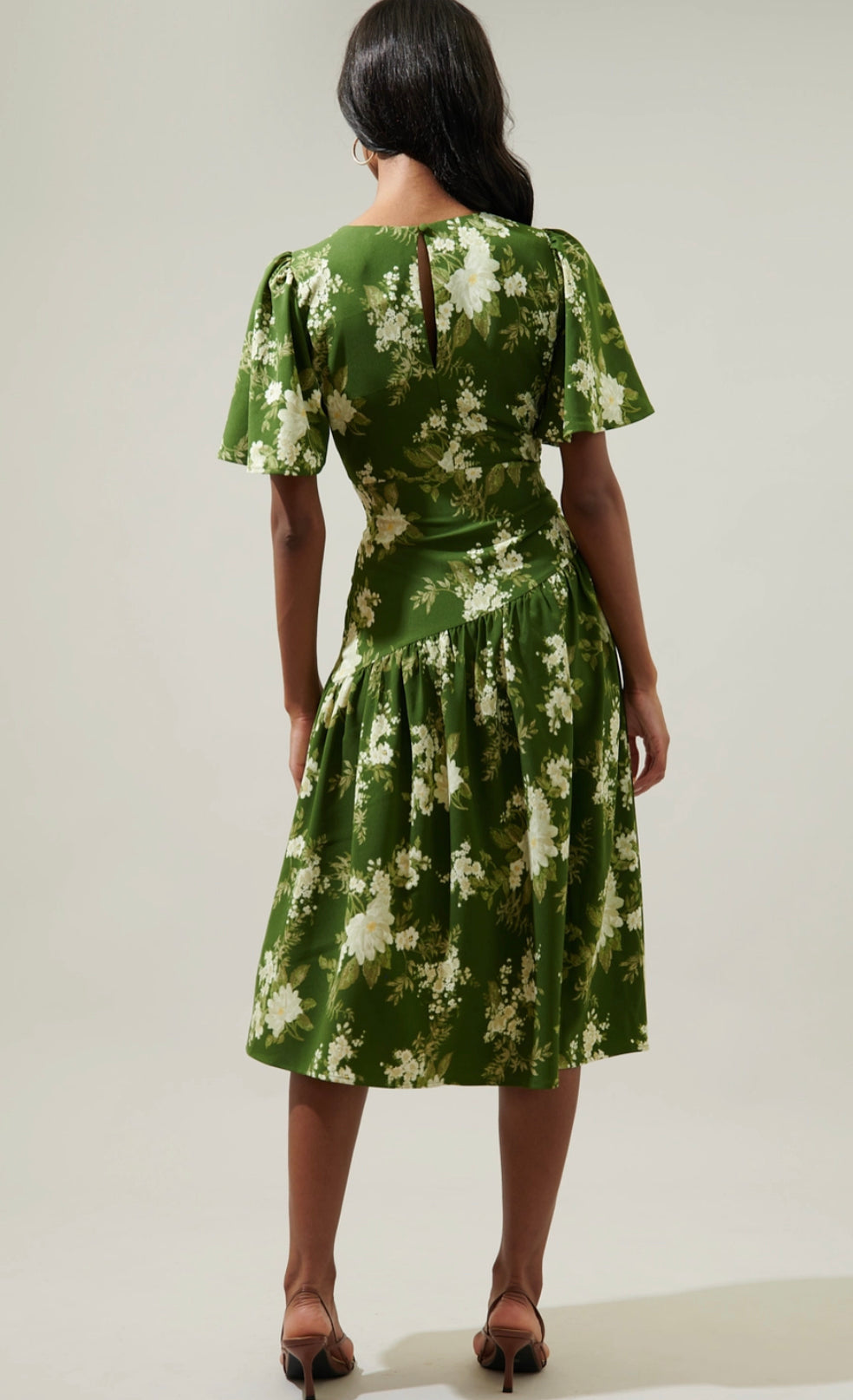 Floral rhythm midi dress