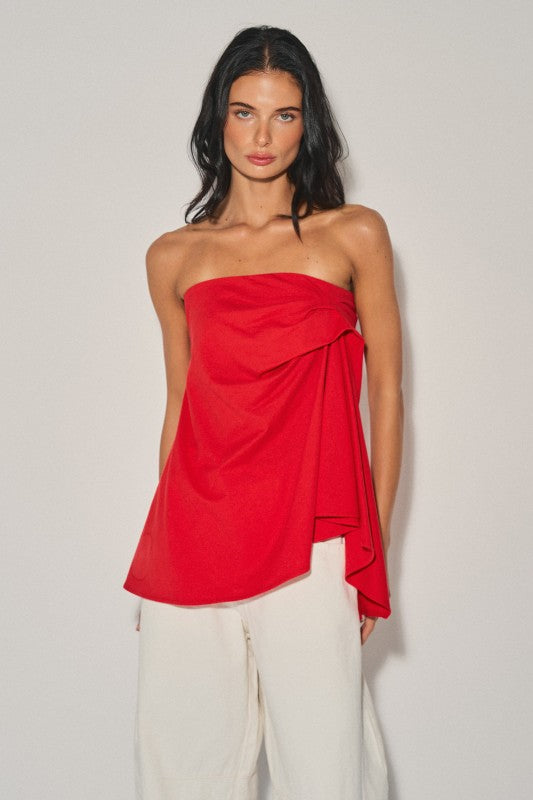 Valencia draped tube top