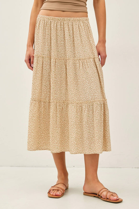Golden hour midi skirt