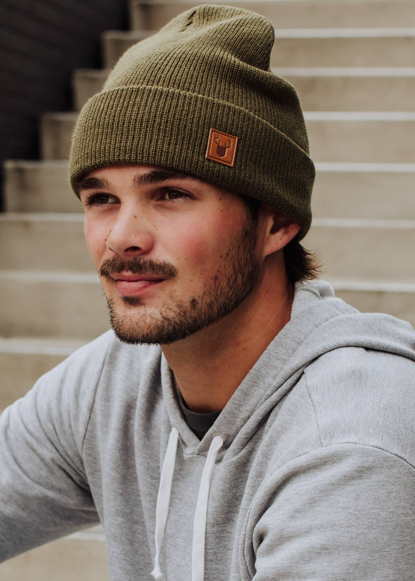 Olive unisex Knit Beanie