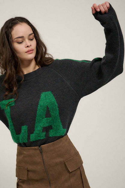 LA varsity knit