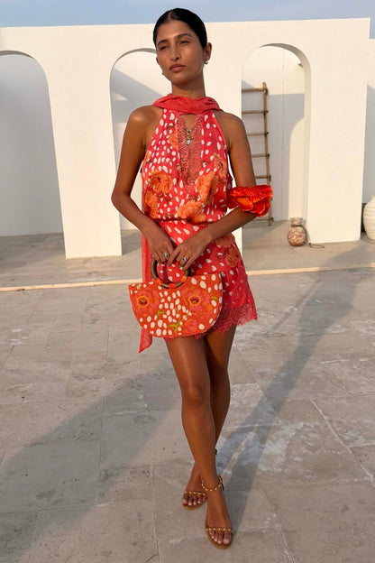 Coral poppy top by NFD