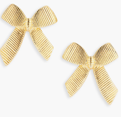 Ribbon Bow Stud Earrings