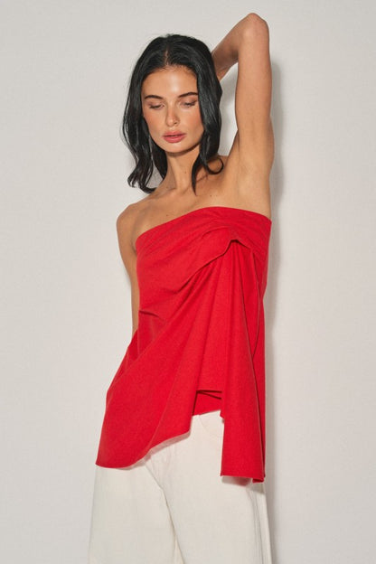 Valencia draped tube top