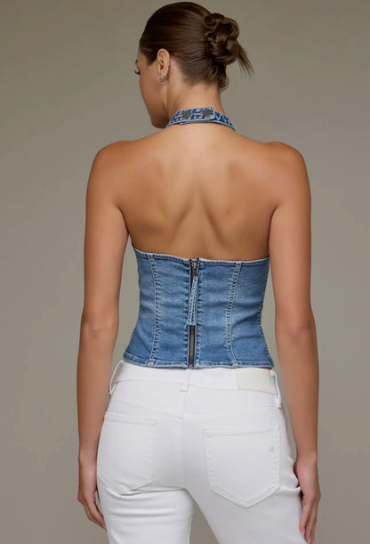 Sloane denim halter