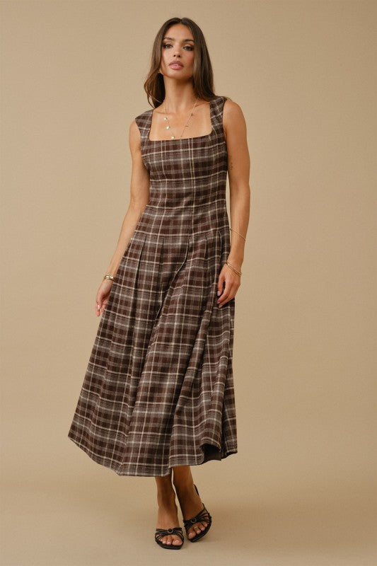 Briarwood plaid midi dress