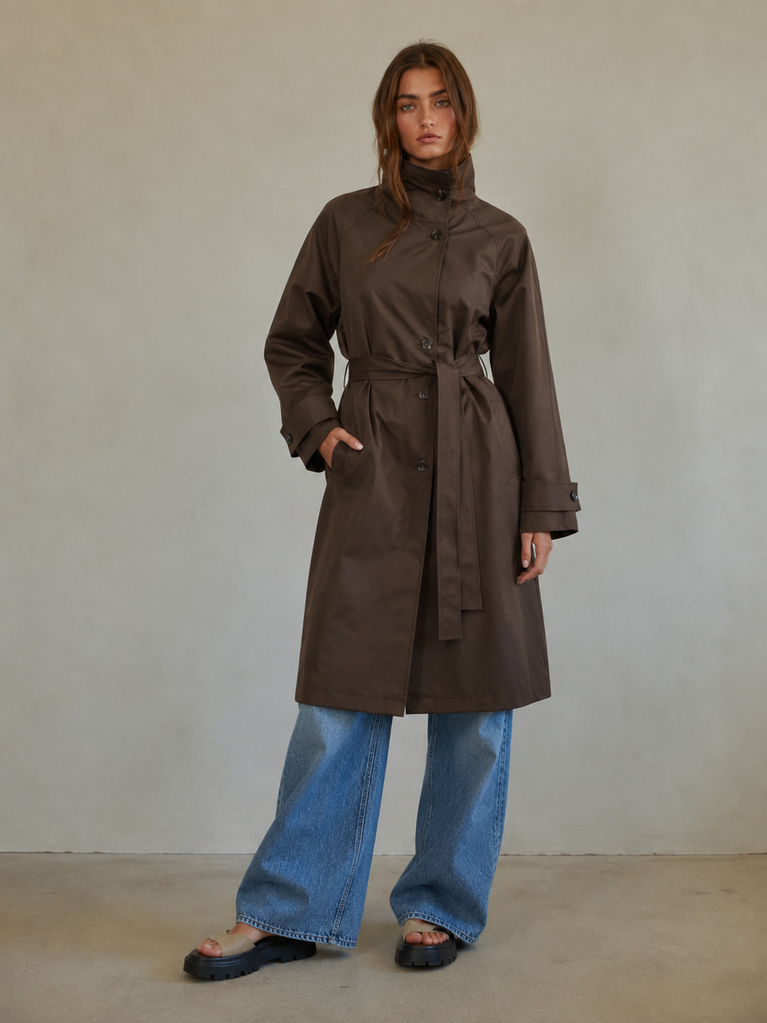 Emily Funnel neck trench(more colors)