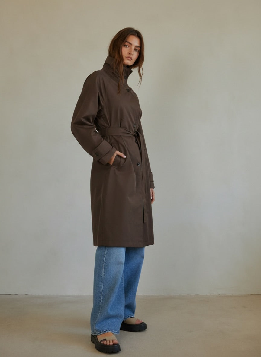 Emily Funnel neck trench(more colors)
