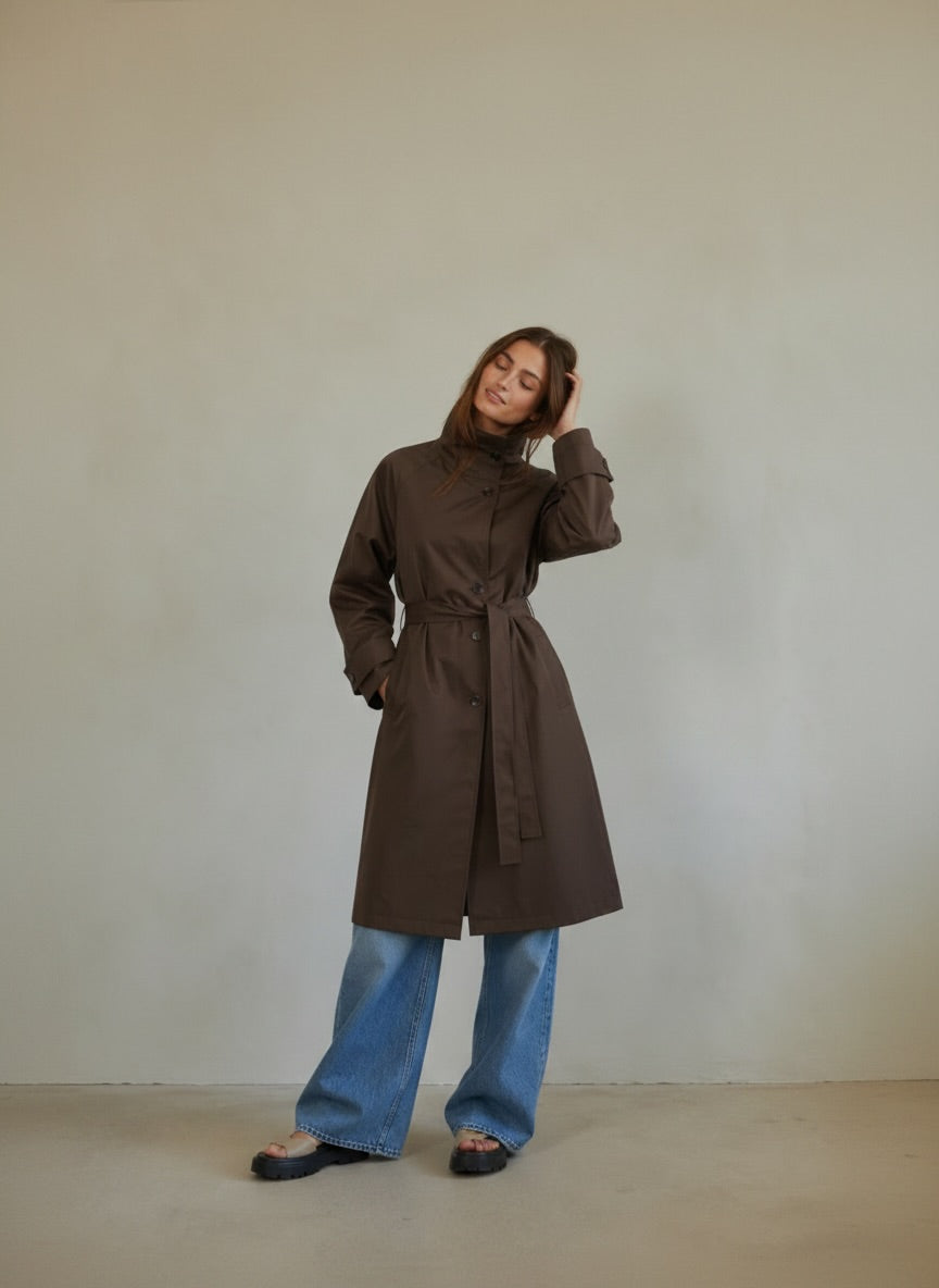 Emily Funnel neck trench(more colors)