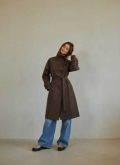 Emily Funnel neck trench(more colors)