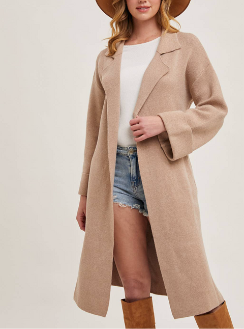 EFFORTLESS KNITTED TRENCH COAT