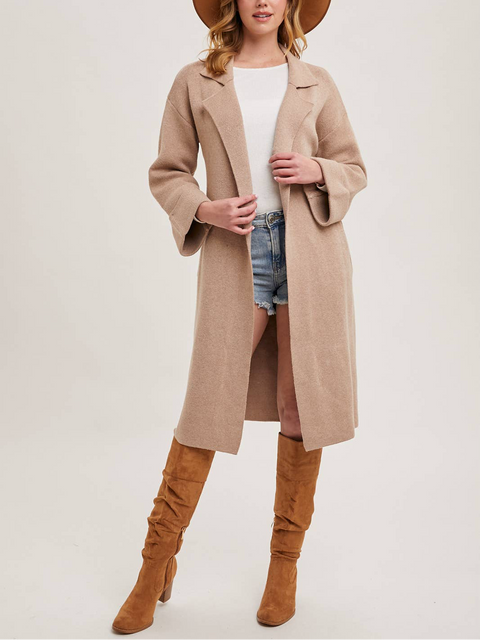 EFFORTLESS KNITTED TRENCH COAT