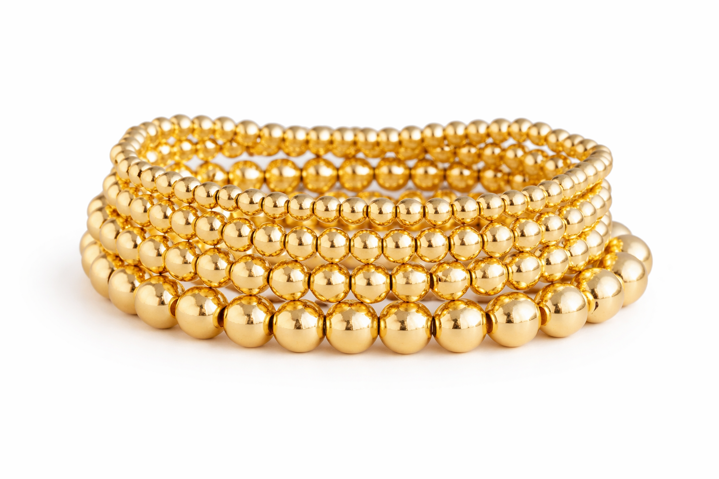 Gold stacking bracelets