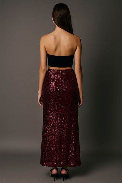 Tate skirt in cranberry