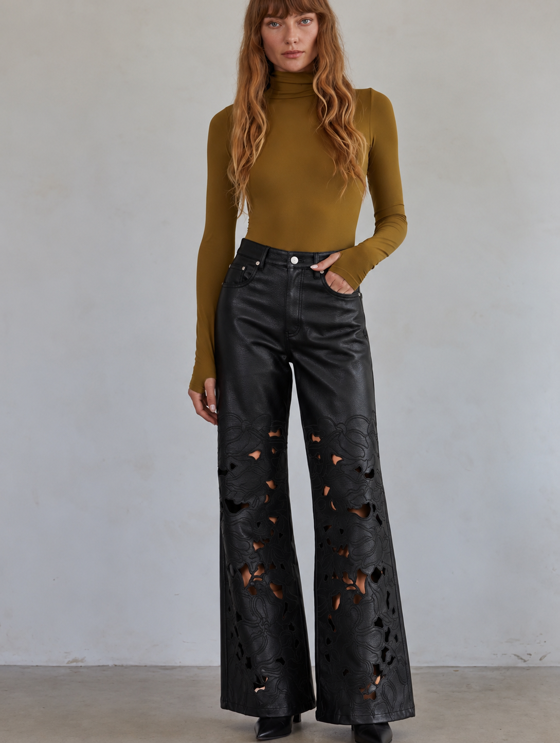 The Fleur Vegan leather pant