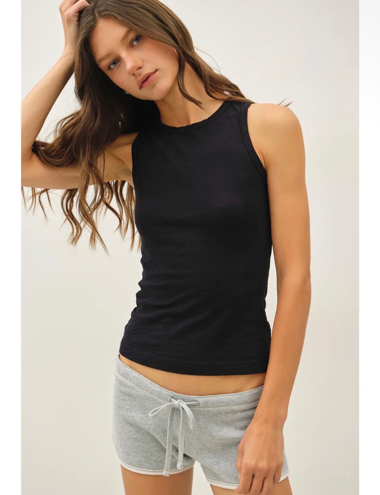 PaperDoll basics GARMENT DYED COTTON SLUB TANK TOP