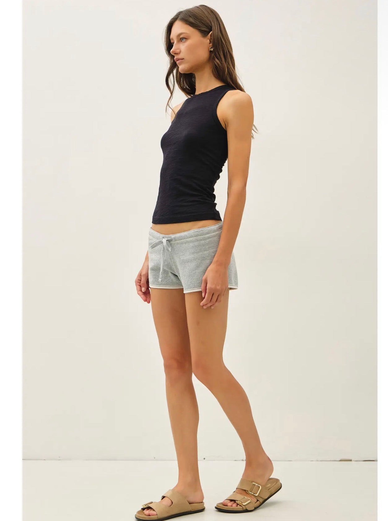 PaperDoll basics GARMENT DYED COTTON SLUB TANK TOP