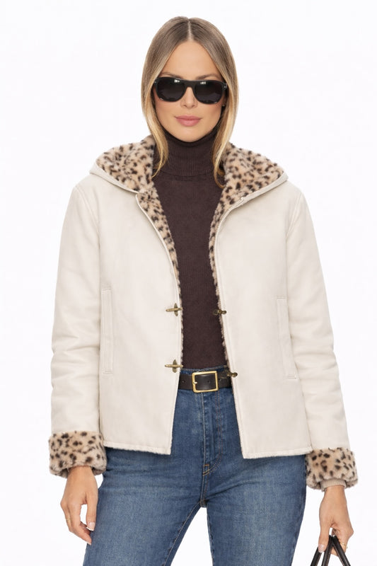 Luxe Leopard Toggle Jacket