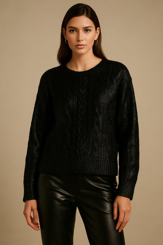 Nocturnal metallic knit