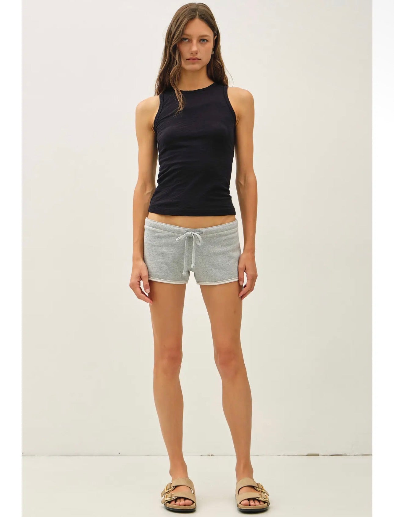 PaperDoll basics GARMENT DYED COTTON SLUB TANK TOP