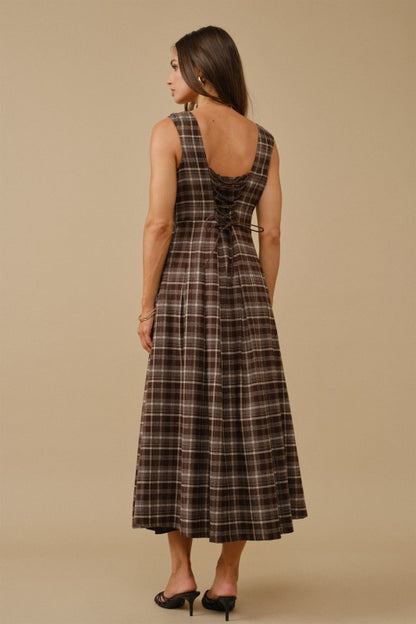 Briarwood plaid midi dress