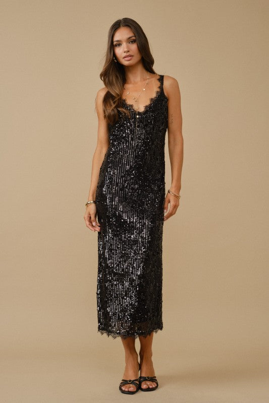 Gilded affair midi dress(more colors)