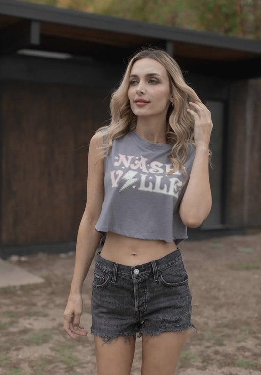 Nashville baby crop tee