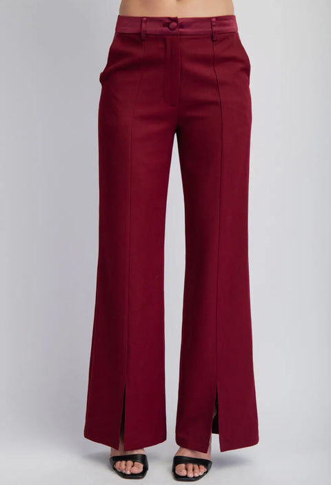 Bordeaux tuxedo pant