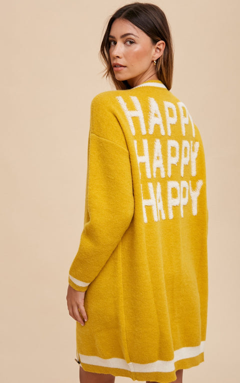 Happy Happy Happy cardigan