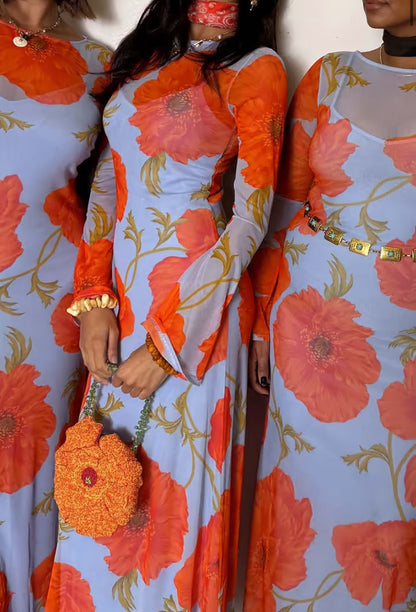 Blue Poppy Aria dress by Never fully Dressed