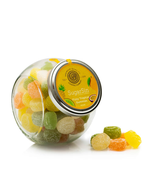 Fizzy tropical gummies