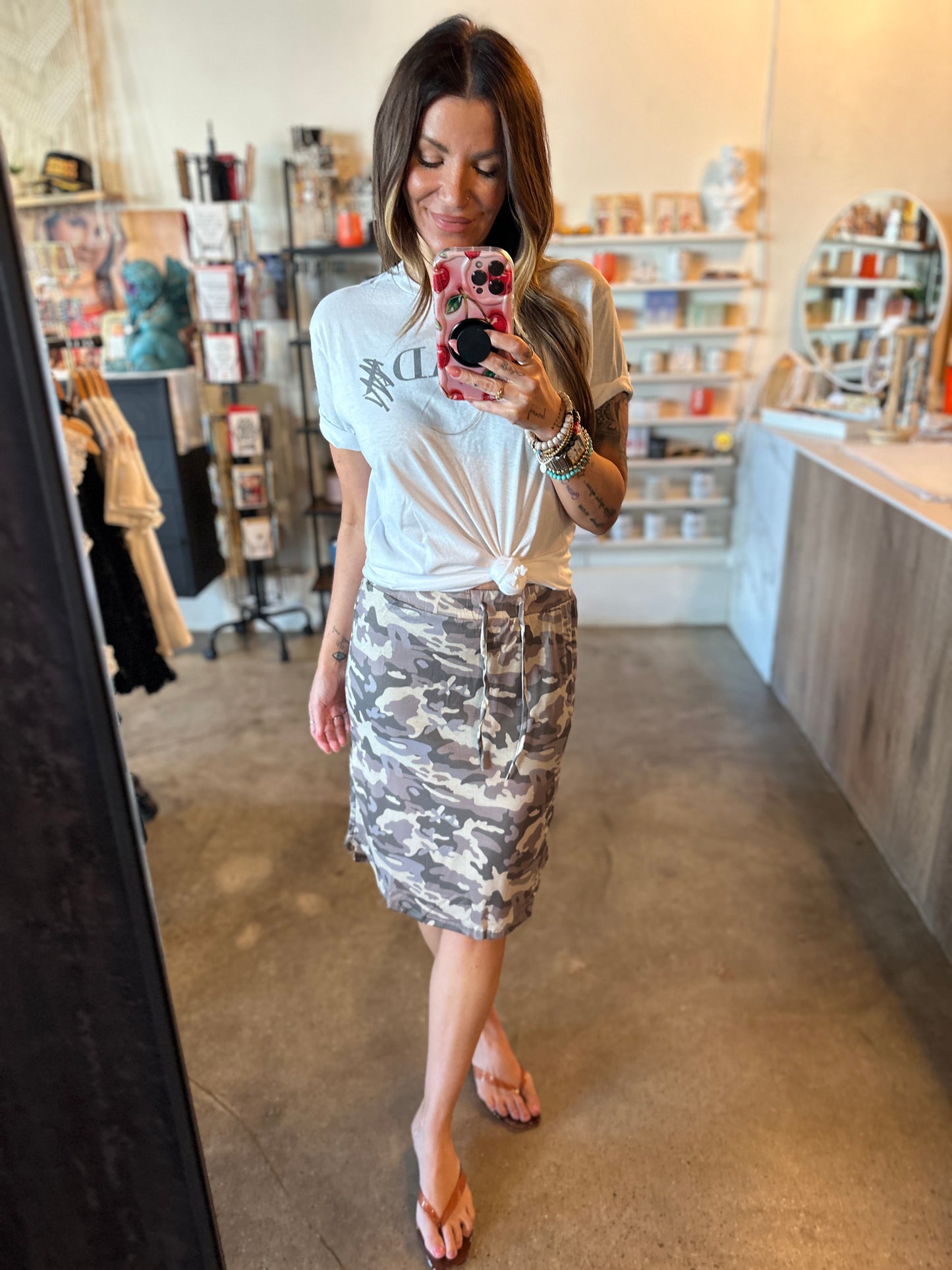 Weekend camo tee shirt skirt- PREORDER