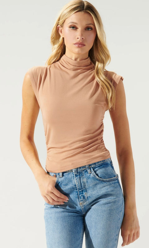 On the go mock neck tee (more colors)
