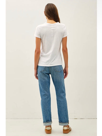Paperdoll basics  COTTON SLUB TEE in White