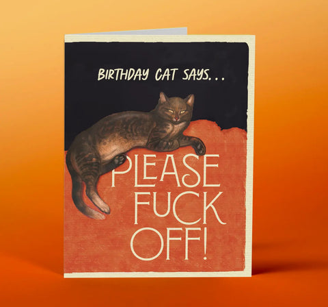 Birthday cat card
