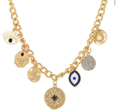 Celestial charm necklace