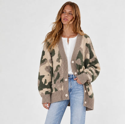 Wilder camo cardigan
