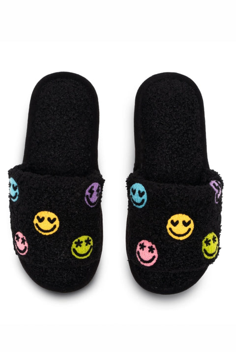 All over happy slide slippers