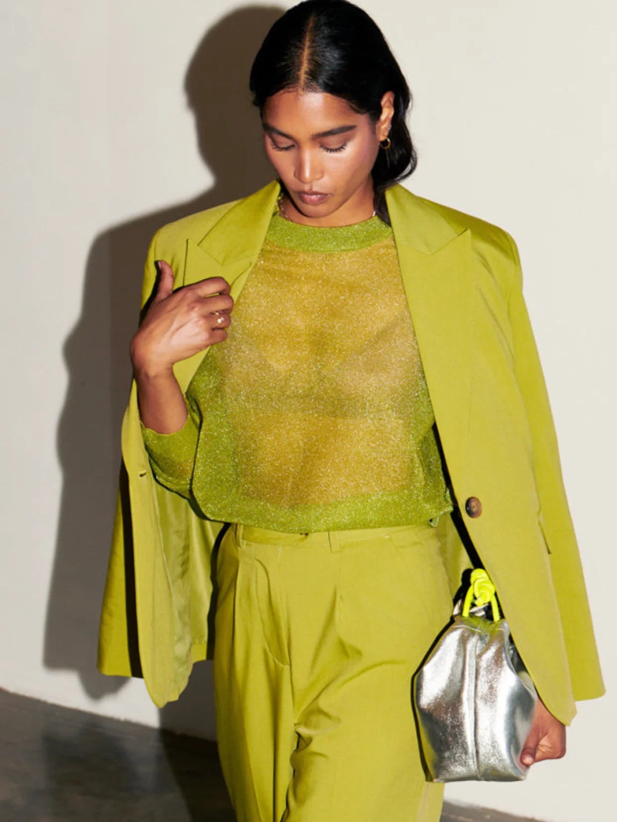 Lime sheer zasa romper by Never Fully Dressed