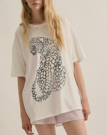 Cheetah Mineral wash vintage tee(more colors)