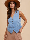 Marcus denim vest