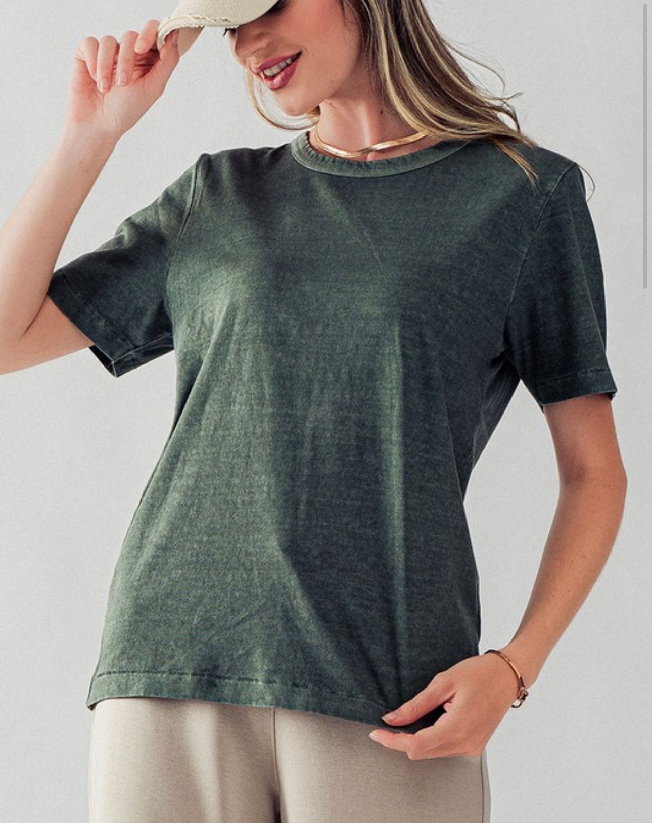 Paperdoll basics tee in washed neutrals