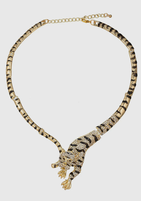 Leopard collar necklace