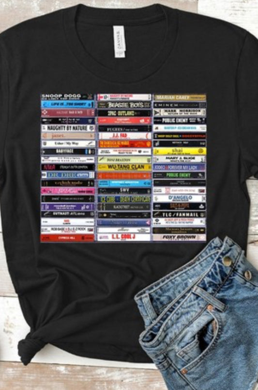 90’s hip hop/R&B tee in black!!!