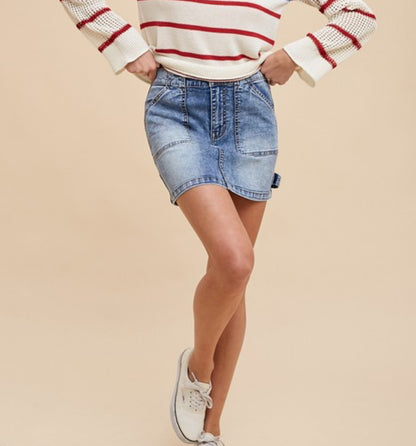 Mari Denim mini skirt
