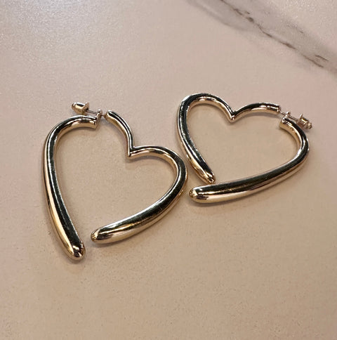 Broken heart earrings